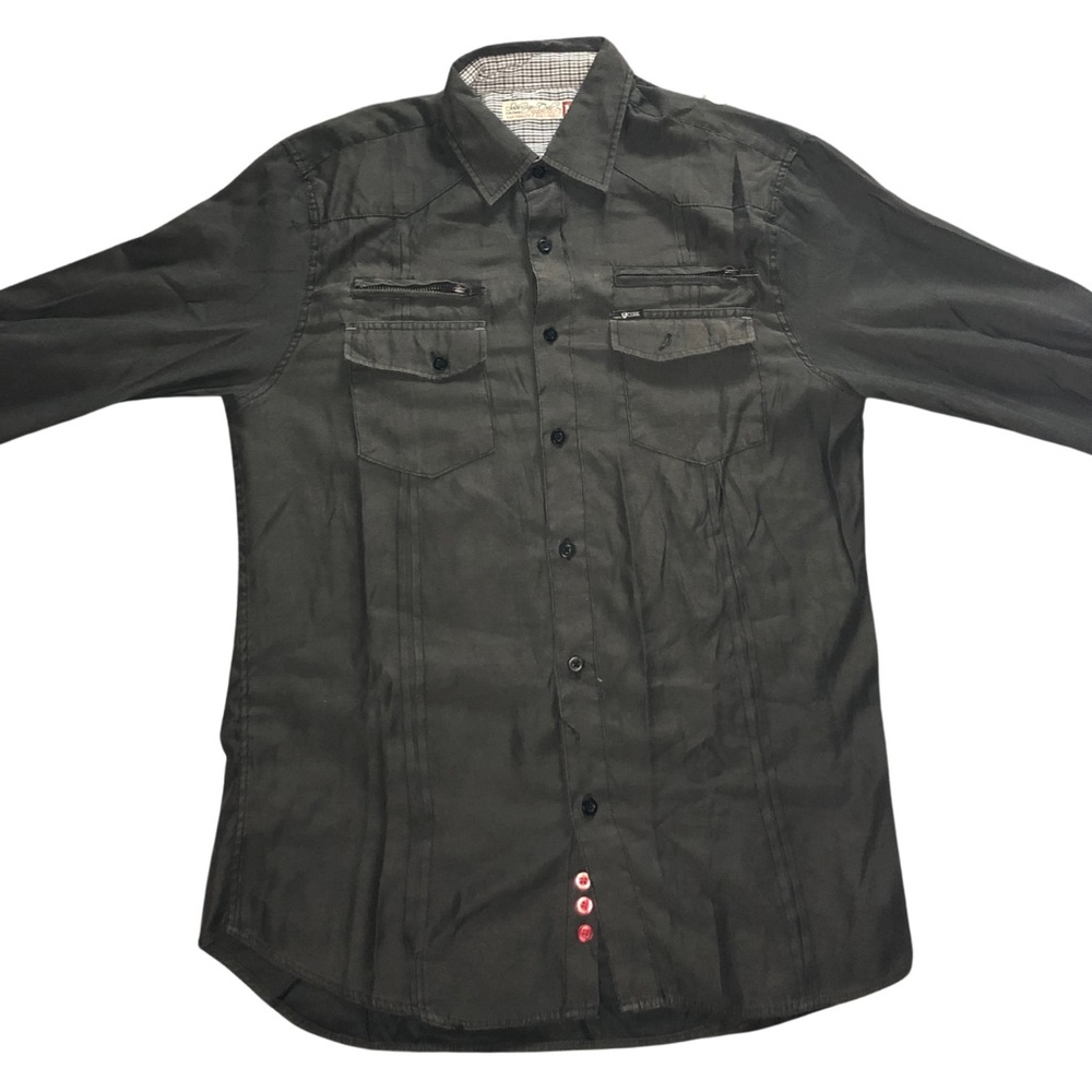 Sovereign Code Long Sleeve Shirt Dark Grey Size M